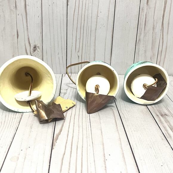 Lot of 3 Tesa Southwestern Ceramic Windbell Chimes Hand Painted Roadrunner - Picture 10 of 16